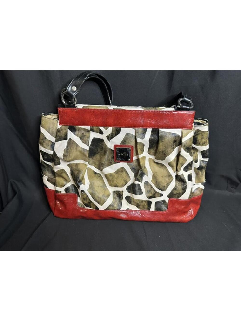 Large Miche Shoulder Purse w/ 2 Shells -  Animal Print & 'Hope'